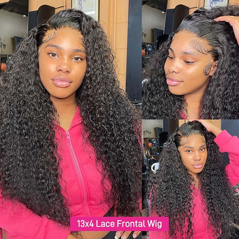 100$ Off Human Hair 13x4 HD Lace Frontal Wig Curly human hair wig 180% Density - Lemoda Hair