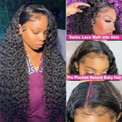 100$ Off Human Hair 13x4 HD Lace Frontal Wig Curly human hair wig 180% Density - Lemoda Hair