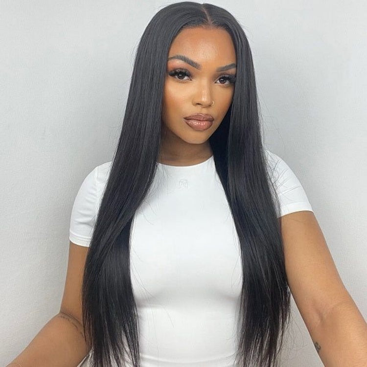 13x4 Lace Front Wigs for Black Women 180% Density Straight Natural Black Lace Wig