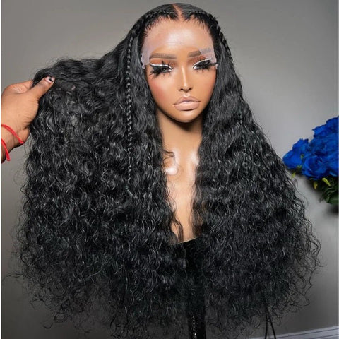 13x4 HD Lace Front Human Hair Wigs Pre Plucked Invisible Lace Water Wave Wigs 180% Density - Lemoda Hair