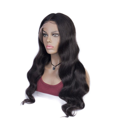 13x4 Lace Front Wig Nature Black Body Wave With Glueless Pre Plucked Baby Hair - Lemoda Hair