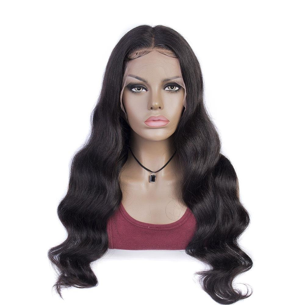 13x4 Lace Front Wig Nature Black Body Wave With Glueless Pre Plucked Baby Hair - Lemoda Hair