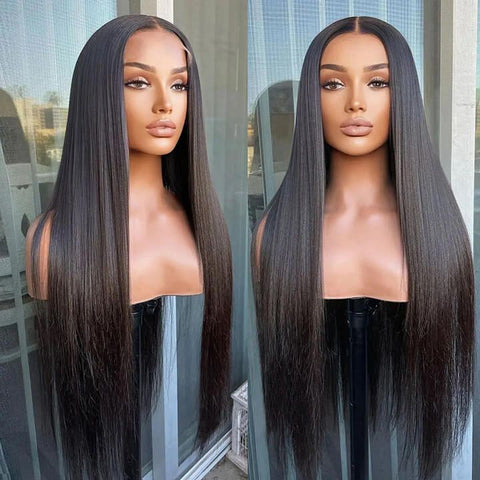 13x4 Lace Front Wigs for Black Women 180% Density Straight Natural Black Lace Wig - Lemoda Hair