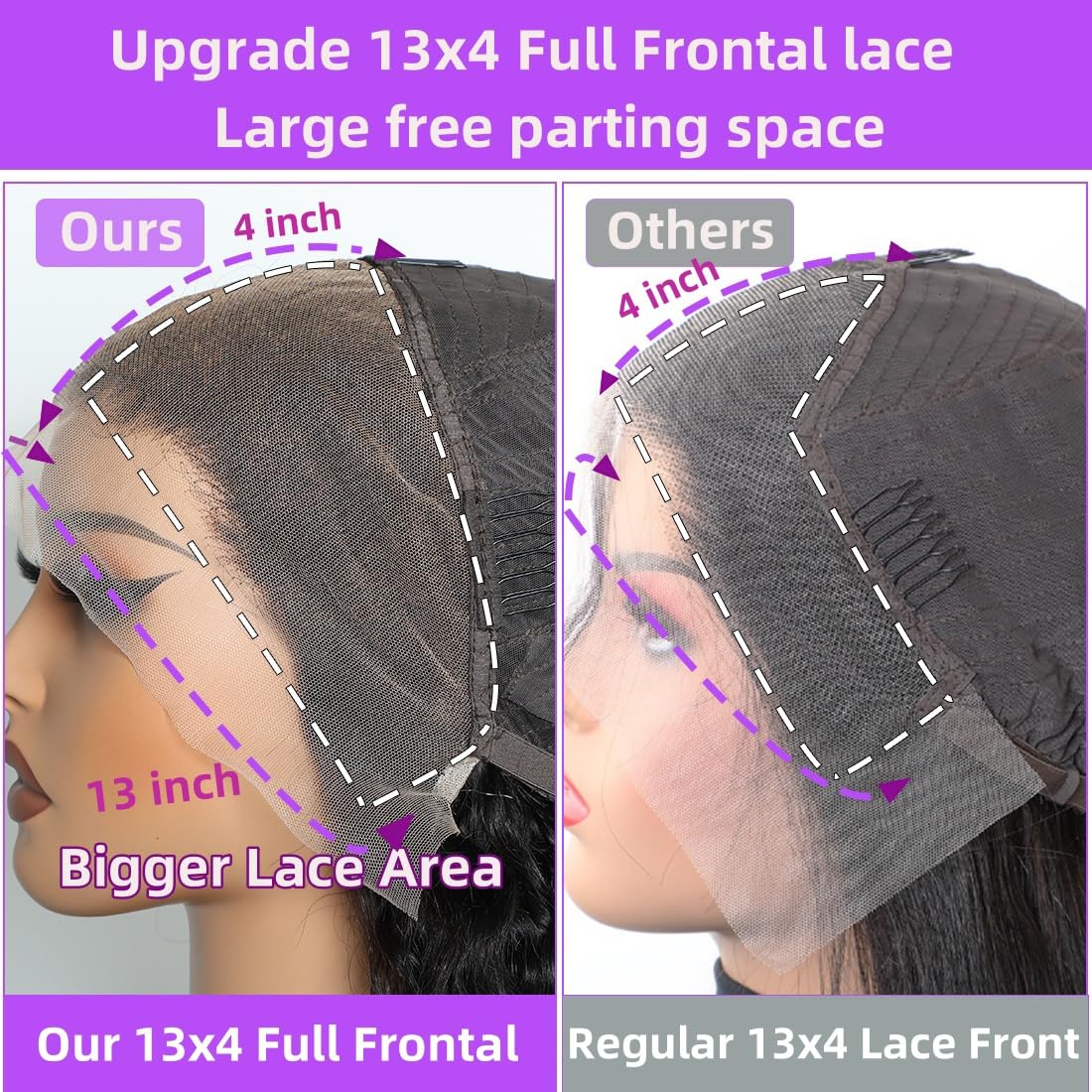 13X4 Real Human Hair Wigs Pre Plucked Transparent Lace Wigs With Baby Hair 180% Density - Lemoda Hair