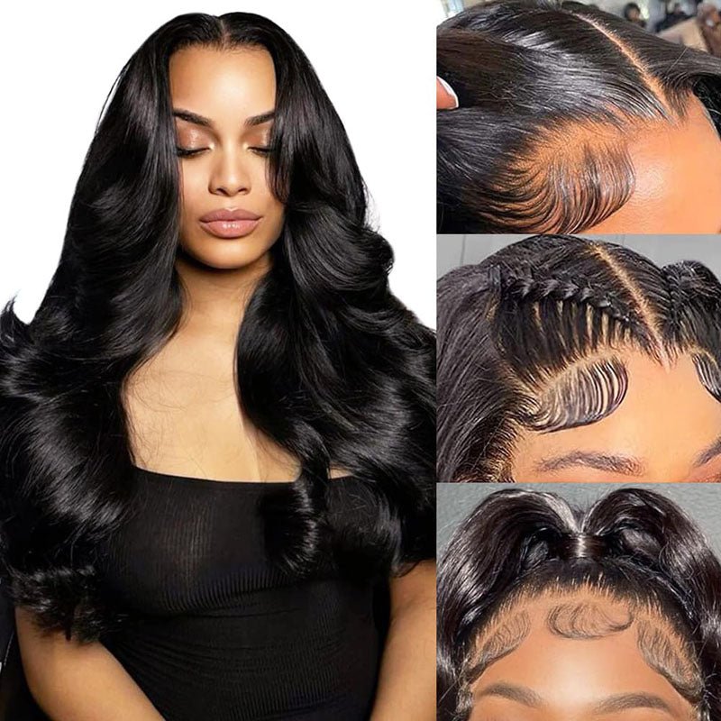 13X4 Real Human Hair Wigs Pre Plucked Transparent Lace Wigs With Baby Hair 180% Density - Lemoda Hair