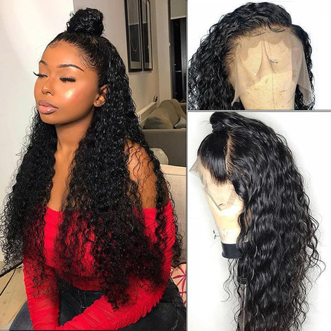 13x4 Transparent Lace Malaysian Virgin Curly Wig With Bleached Invisible Knots 180% Density - Lemoda Hair