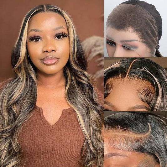 Lemoda p1b/27 Human Hair Wigs 13x4 HD Lace Front Wigs Human Hair Body Wave Wigs