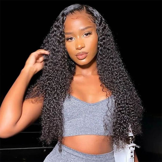 Lemoda Curly Wave 13x6 Lace Frontal Wig Human Hair Thick Density Invisible HD Lace Wig