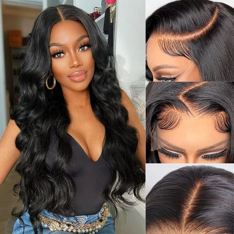 Lemoda Full Lace Human Hair Wigs Body Wave Wigs Pre Plucked Natural Hairline with Baby Hair