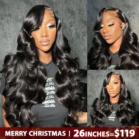 Lemoda Body Wave 7x5 Lace Closure Glueless Wig Human Hair 180 Hair Density with Pre-pleached Knots