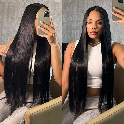 3 Bundles Brazilian Virgin Human Hair Long Weft Straight Long Hair Extension - Lemoda Hair