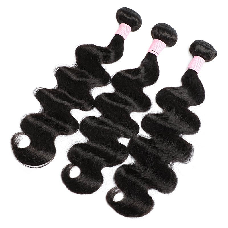 3 Bundles Natural Black Body Wave Brazilian Virgin Hair 10 - 28 inch 3 Pieces Pack - Lemoda Hair