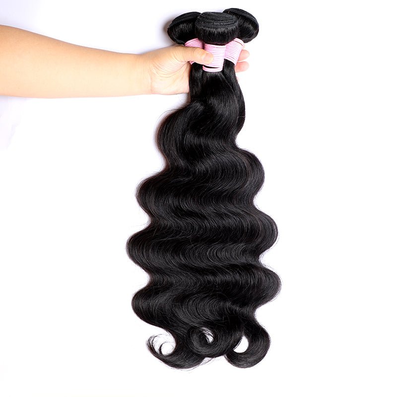 3 Bundles Natural Black Body Wave Brazilian Virgin Hair 10 - 28 inch 3 Pieces Pack - Lemoda Hair