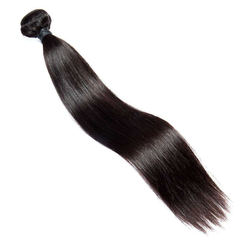 3 Bundles Natural Black Straight Peruvian Human Hair Weaves - Lemoda Hair