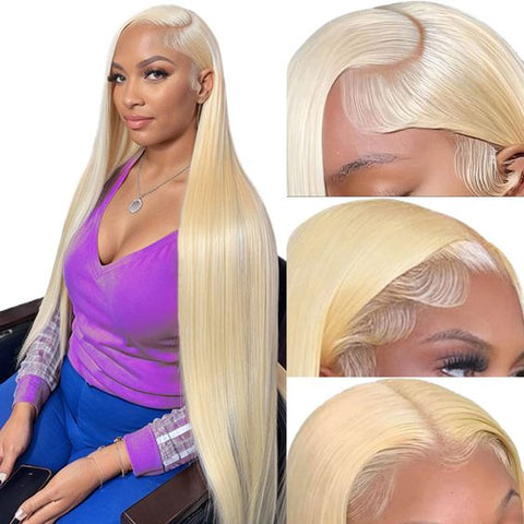 Lemoda 13x4 Lace Front Wig 613 Blonde HD Transparent Lace Straight Hair With Pre-plucked Natural Hairline