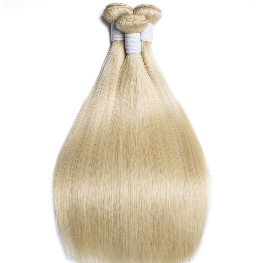 3PCS 613 Blonde Hair Weave Bundles 12 - 30 Inch Straight Peruvian Remy Human Hair - Lemoda Hair