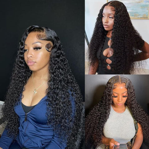 Lemoda 180% Invisi-Band Deep Wave 360 Lace Front Wigs Bleached Knots Human Hair Wigs