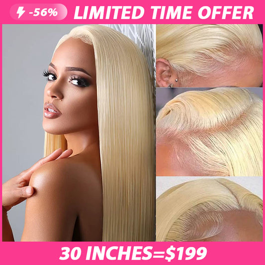 Lemoda 613 Blonde Transparent Lace 13x6 Lace Front Wig Straight Hair With Pre-plucked Natural Hairline