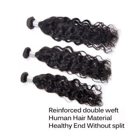 4pcs/pack Indian Human Hair Water Wave Virgin Hair Weaves - Lemoda Hair