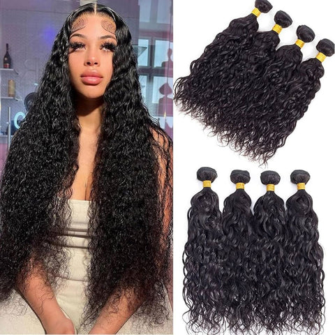 4pcs/pack Peruvian Water Wave Virgin Hair Weaves - Lemoda Hair