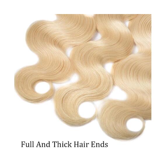 613 Blonde Bundles Brazilian Body Wave Remy Human Hair 3 Bundles - Lemoda Hair