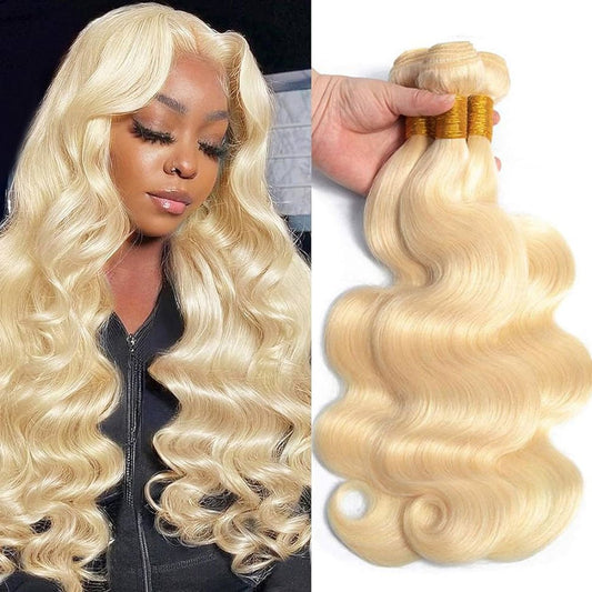 613 Blonde Bundles Brazilian Body Wave Remy Human Hair 3 Bundles - Lemoda Hair