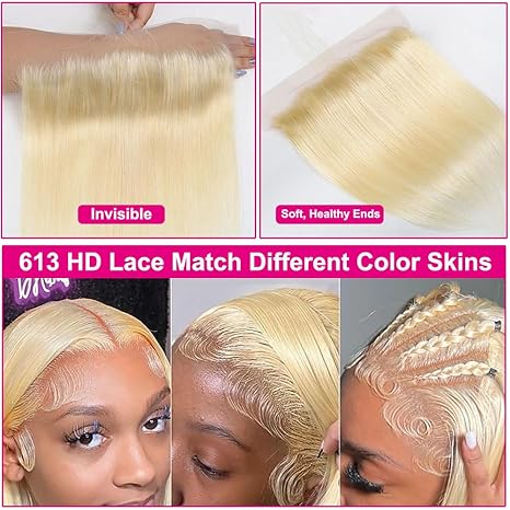 613 Straight 13x6 HD Transparent Lace Frontal 100% Virgin Human Hair - Lemoda Hair