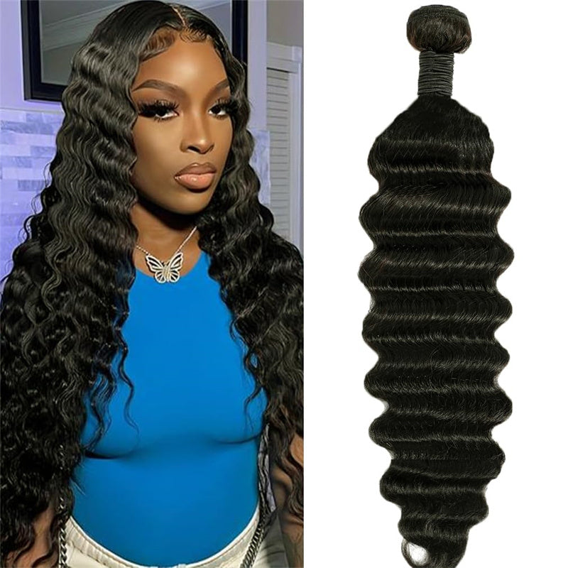 Loose Deep Wave Bundles Peruvian Hair Bundles Human Hair Extensions 1 Bundles