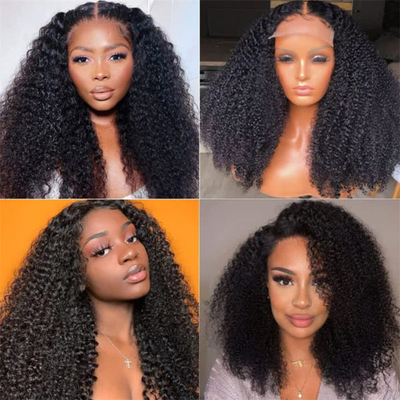 6x6 Lace Closure Wigs Kinky Curly transparent lace front wigs