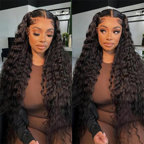 Water Wave 6x6 Closure Wigs Natural Wave Transparent Lace Front Wigs 