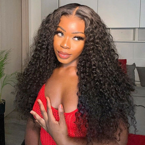 Lemoda 360 Lace Frontal Wigs Water Wave Bleached Knots Invisi-Strap Breathable Human Hair Wigs