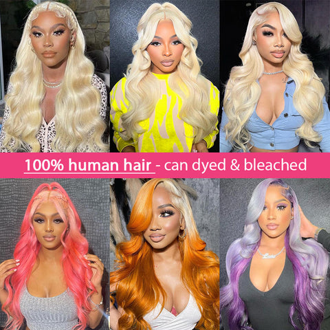 Lemoda 13x4 Full Lace Front Wig 613 Blonde HD Transparent Lace Body Wave Hair With Pre-plucked Natural Hairline