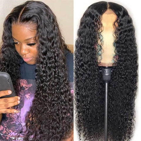 6x6 Curly Lace Closure Wigs Transparent Lace Front Wigs 100% Human Hair Wigs With Baby Hair 180% Density - Lemoda Hair