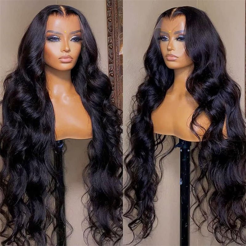 6x6 Lace Closure Wigs Body Wave Human Hair Transparent Lace Pre Plucked 12A Virgin Human Hair Wigs For Women - Lemoda Hair