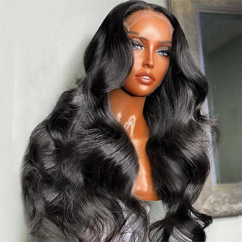 6x6 Lace Closure Wigs Body Wave Human Hair Transparent Lace Pre Plucked 12A Virgin Human Hair Wigs For Women - Lemoda Hair