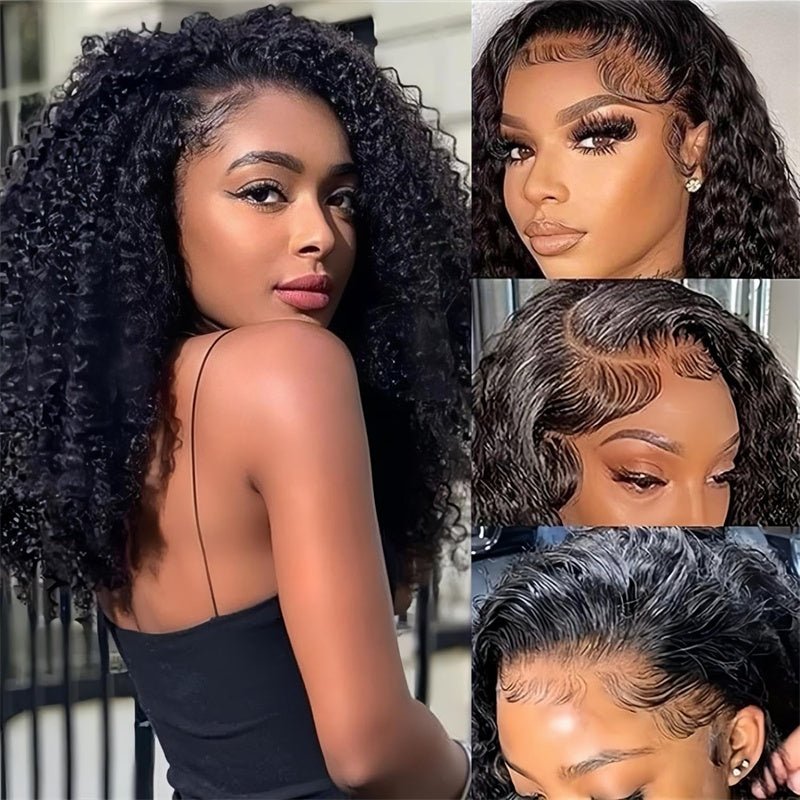 6x6 Lace Closure Wigs Human Hair Ready to Wear and Go Glueless Wigs Human Hair Kinky Curly Human Hair Wigs - Lemoda Hair