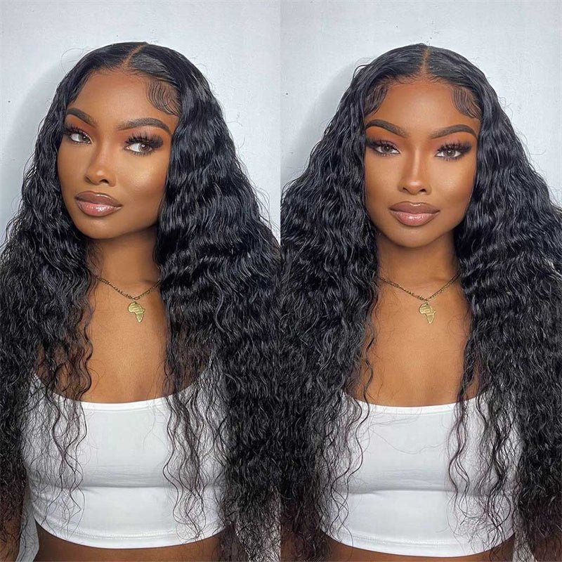 6x6 Water Wave Lace Closure Wigs Human Hair Pre Plucked Transparent Lace Frontal Wigs Human Hair with Baby Hair for Women