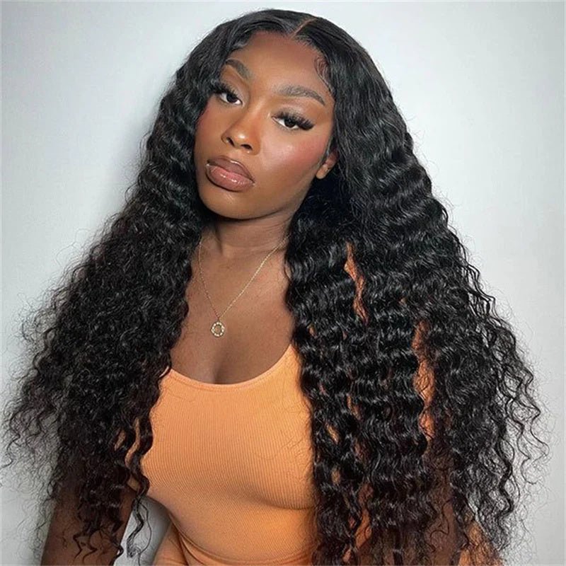 6x6 Wear and Go Glueless Wigs Pre Plucked Deep Wave Lace Front Wigs Human Hair for Women - Lemoda Hair