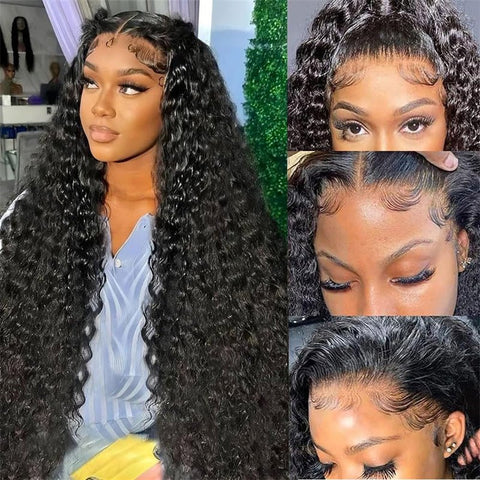 6x6 Wear and Go Glueless Wigs Pre Plucked Deep Wave Lace Front Wigs Human Hair for Women - Lemoda Hair