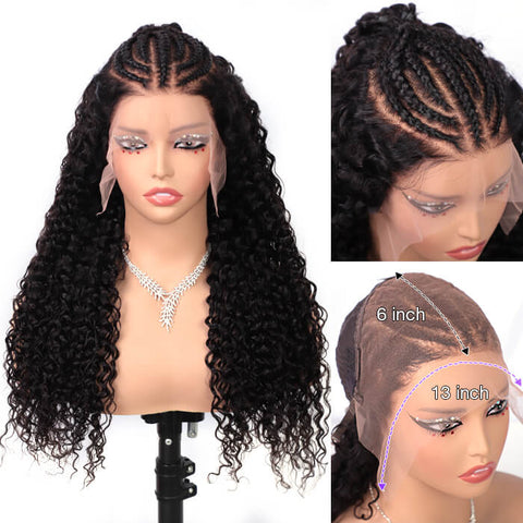 curly hair braided wig