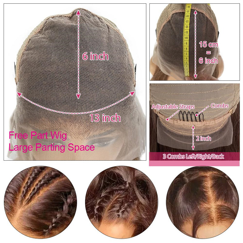 brown kinky straight 13x6 hd lace cap