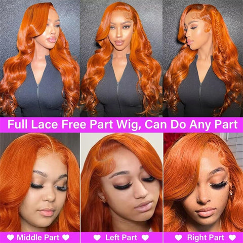 Ginger Orange  13x6 Body Wave