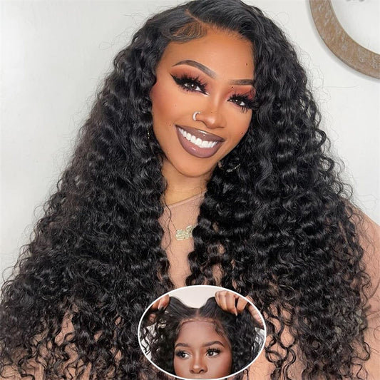 6x6 Wear and Go Glueless Wigs Pre Plucked Deep Wave Lace Front Wigs 