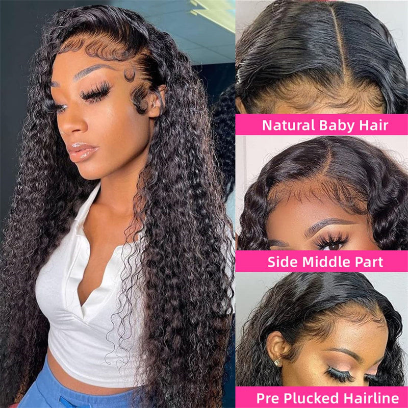 Deep Wave 3 Bundles with 4x4 Lace Closure