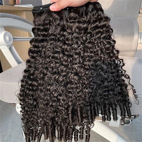 Curly Hair Human Hair 4 Bundles Burmese Pix Curls Bundles Raw Virgin Hair Weave Bundle 
