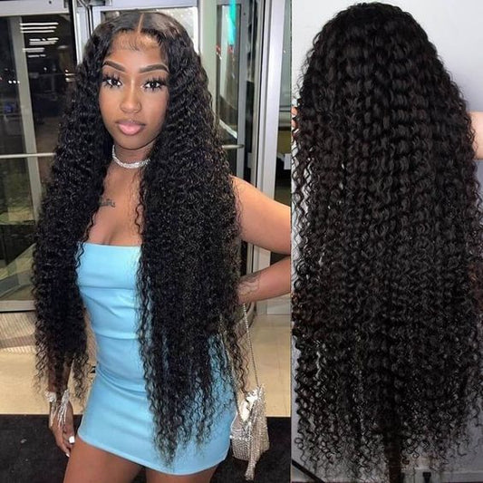 Lemoda 13x6 Lace Frontal Wig 250% Density Human Hair Deep Wave Pre Plucked Hairline Full and Thick Virgin Human Hair