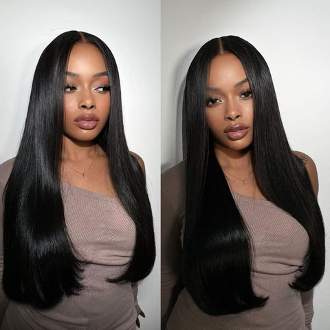 Lemoda 6x6 HD Transparent Lace Closure Wig Wear&Go Glueless Wig 180% Human Hair for Balck Women