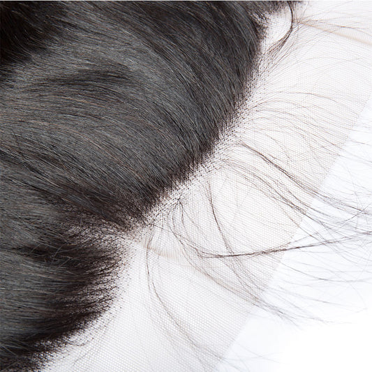 Lemoda Peruvian Virgin Hair Body Wave 13x4 Lace Frontal With 3 Bundles