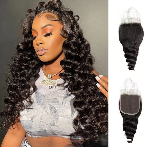 Lemoda Loose Wave HD Lace 4*4 Lace Closure Virgin Human Hair
