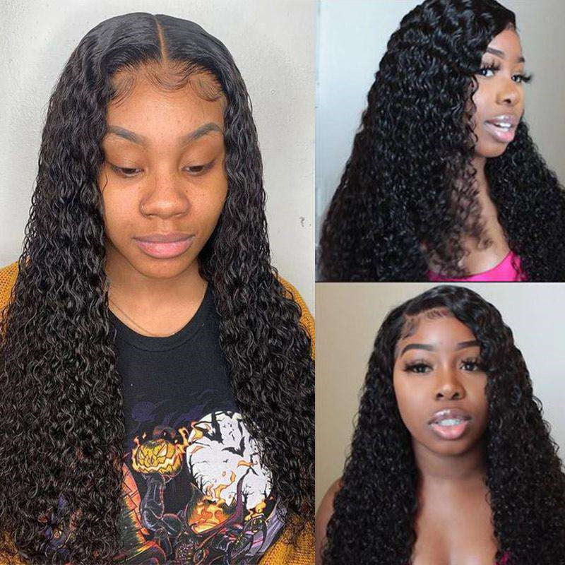 Malaysian Curly Wave Hair 3 Bundles With 4x4 Closure
